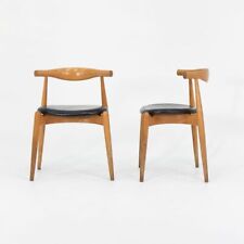 2006 Hans Wegner CH20 Elbow Chair for Carl Hansen & Son in Oak w/ Leather Seats
