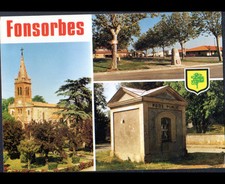 FONSORBES (31) EGLISE , POIDS PUBLIC , FONTAINE au SORBIER & LE TREPADE