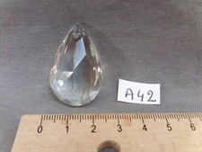 Glass Tassel (Set of 1) Faceted Drop Shape 35/23mm (A42)