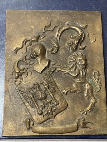Plaque bas relief bronze - en,