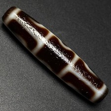 2.1" bouddhisme agate sculpté Phurba dagger holder motif Dzi perle pendentif