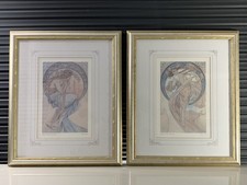 Alphonse Mucha 38x46 cm Gold Framed Art Prints DANCE & POETRY 1898 perfect 
