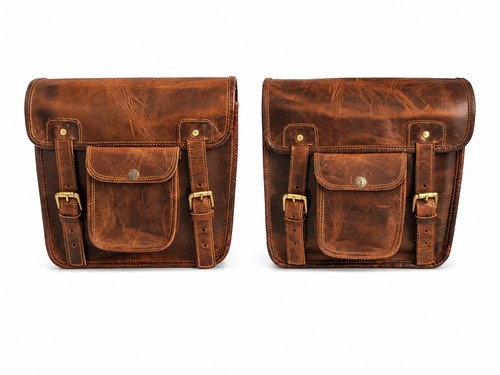 Sac selle moto - en, cuir