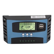 MPPT Solar Charge Controller 12V 24V Auto Identification LCD Display Dual USB