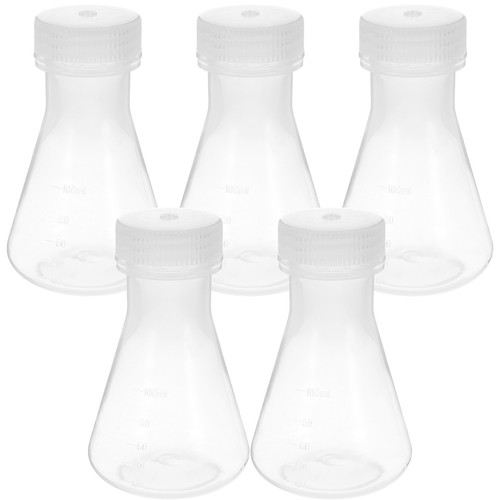 5pcs clear plastic erlenmeyer - 5pcs,