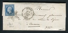 Rare lettre de Paris pour