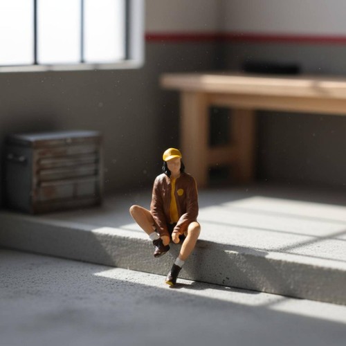 Figurine motard échelle 64 - Échelle, 1/64