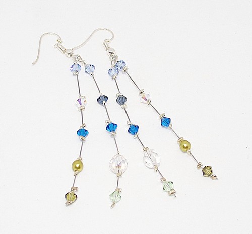Boucles oreilles cristal - d'oreilles,