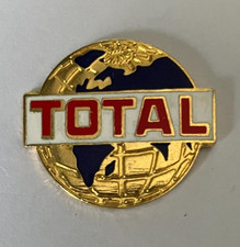 97 - Pin's TOTAL WORLD MAP BLUE GLOBE GOLD SIGNED ARCANE