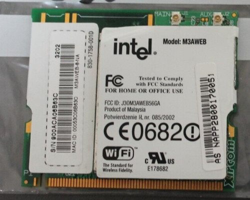 Carte wifi intel m3aweb - carte,