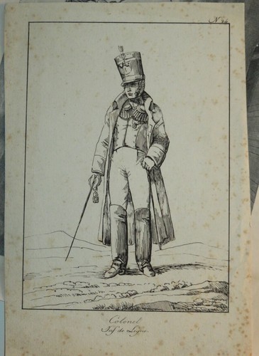 Gravure uniforme colonel rgt - gravure,
