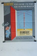 EURELEC, ADVERTISING POSTER ORIGINAL VINTAGE, GEORGES ALLARY (50X70)
