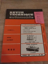 Revue Technique NSU 1000 1200 Prinz Typ 110 S SC TT TTs  C L S 4 Cyl 1.0 1.1 1.2