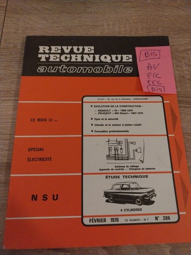 Revue technique nsu 1000 1200 - 1000,