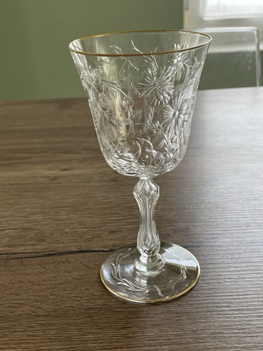 Ancien verre eau cristal - verre,