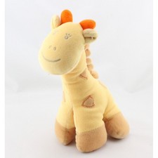 Doudou girafe jaune orange