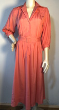 TED LAPIDUS Paris Vintage maxi coral peach Dress Small US 6/ FR 36