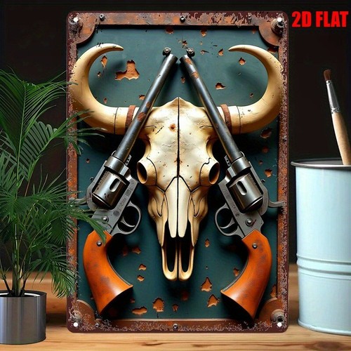 Retro west cowboy metal wall - cowboy,