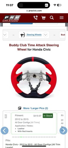 Buddy club sport steering - buddy,