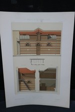 lithographie XIXe architecture