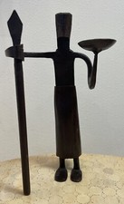 Candle Holder Spike Candle Guard Soldier Wrought Iron Cast Iron Candle Holder No marolles