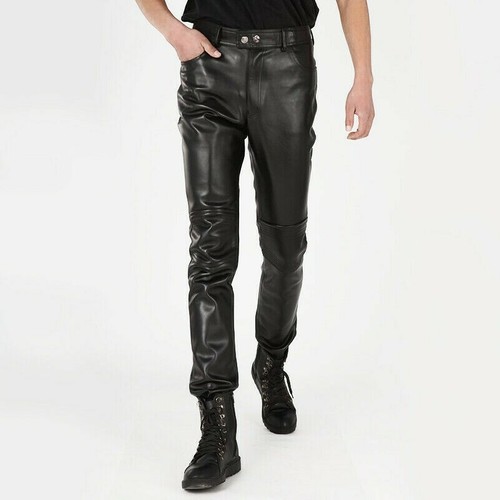 Pantalon biker slim cuir - slim, en