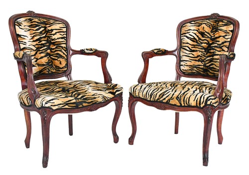 Paire fauteuils cabriolet - paire,