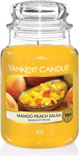 YANKEE CANDLE Jar Grand de Sauce Mangue Pêche Bougie Parfumée Jusqu'À 150 Ore