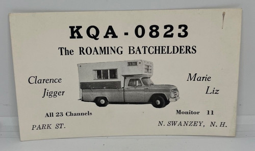 Radio qsl post - card, vintage
