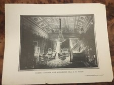 Photo ancienne "Chambre à coucher style RESTAURATION", Musée des Arts Décoratifs