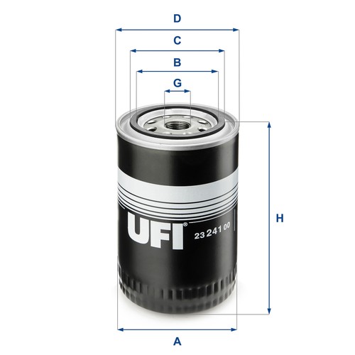 Ufi filtre huile 241 00 - À,