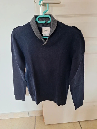 Pull bleu marine col - bleu,