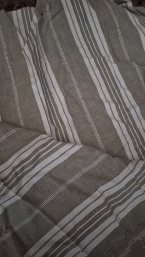 Grand tissu rayé beige - , et