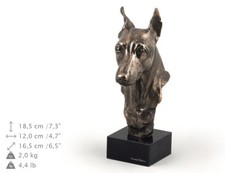 Pinscher nain, statue miniature / buste de chien, édition limitée, Art Dog FR