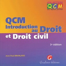 QCM Introduction au Droit et Droit civil - Jean-Paul Branlard - V2135561
