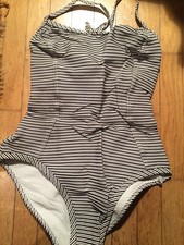 REPETTO MAILLOT RAYURES CREME BIKINI JUSTAUCORPS BALLET DANSE 36 38 S BLOCH TOP