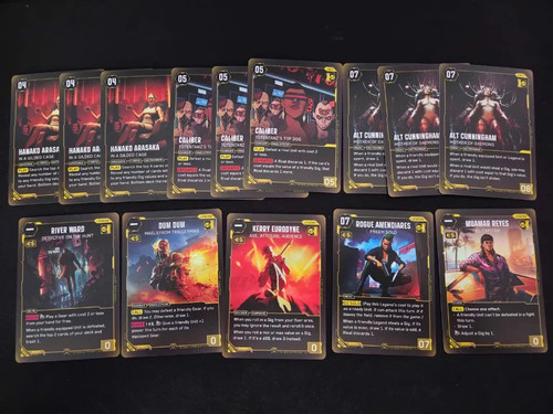 Cyberpunk tcg playset yellow - cyberpunk,