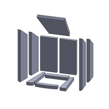 Doublure de foyer Convient pour cheminée et poêle Skantherm Ivo A** 11 pièces