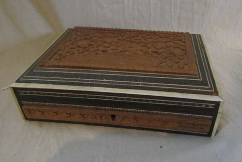 Hand carved wooden - wooden, box
