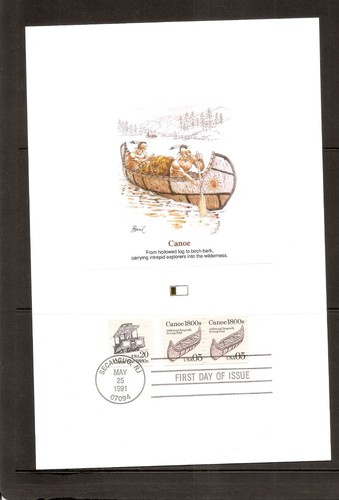 2453 canoe fdc - canoe,