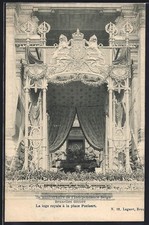 Old postcard Brussels, 75th anniversary of Belgian Independence, The Royal Lodge at Pl 