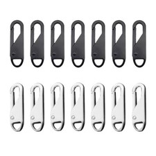 Tirette Fermeture Eclair 14 Pcs Fermeture Éclair de Remplacement Métal Zipper...