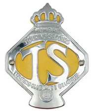 Vintage 1948 - 1968 Touring Club de Belgique Membre Touring-Secours Car Badge