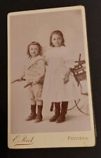 Antique Children's Photograph with Arm Cart