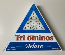 Triominos Deluxe Game Ages 7+ 2-4 Players Complete 56 Tiles 4 Racks Instructions