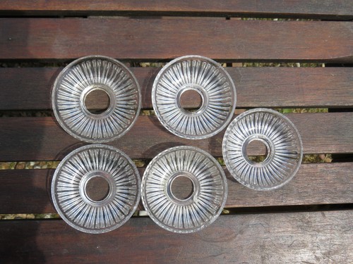 Lot bobeches en verre - de,