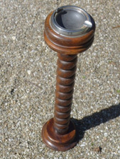 DESIGN  CENDRIER SUR PIED  BOIS TOURNE  ANNEES 40