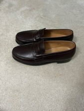 JM Weston Used Men's Brown Leather  Penny Loafers Size 7 D with original box