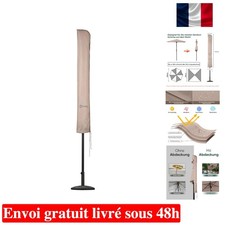 Housse de Protection pour Parasol 300 cm avec Fermeture Éclair & Tige Ajustable