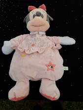 DOUDOU DISNEY NICOTOY RANGE PYJAMA MINNIE rose blanc mouton nuage 52cm TTBE